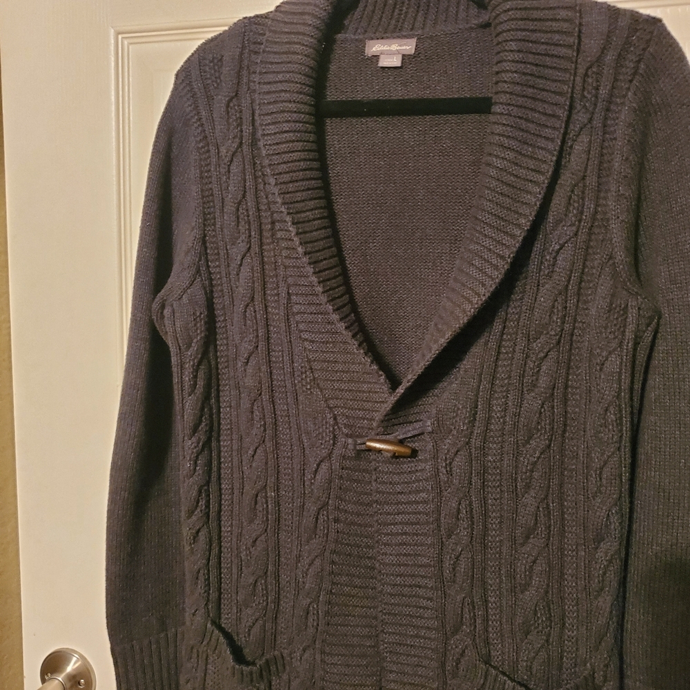 Eddie Bauer Navy Blue Knitted Heavy Sweater